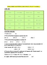 Đề thi Violympic Toán tiếng anh lớp 3 vòng 5 - Năm 2016-2017